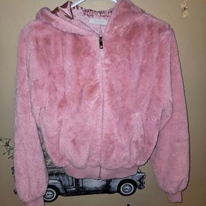Faux Fur Hoodie Jacket